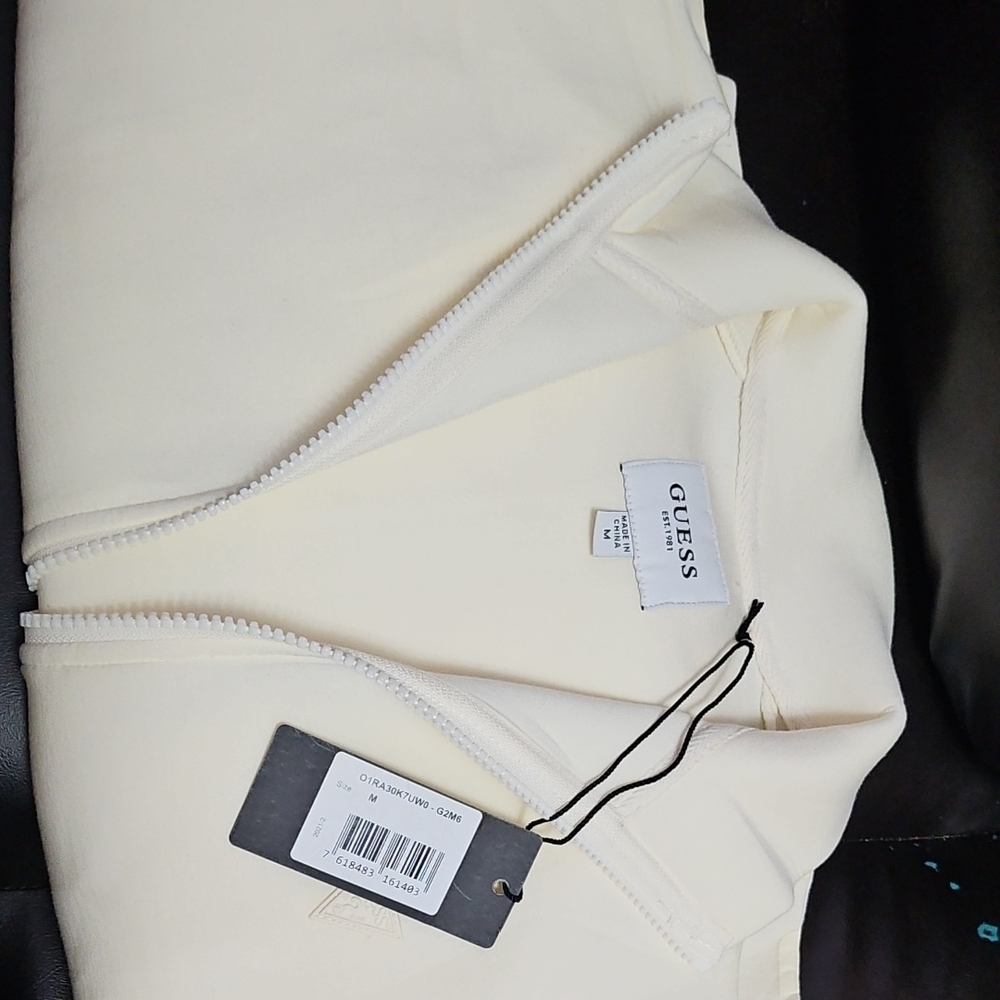 GUESS Off-White Zip-Up Jacket